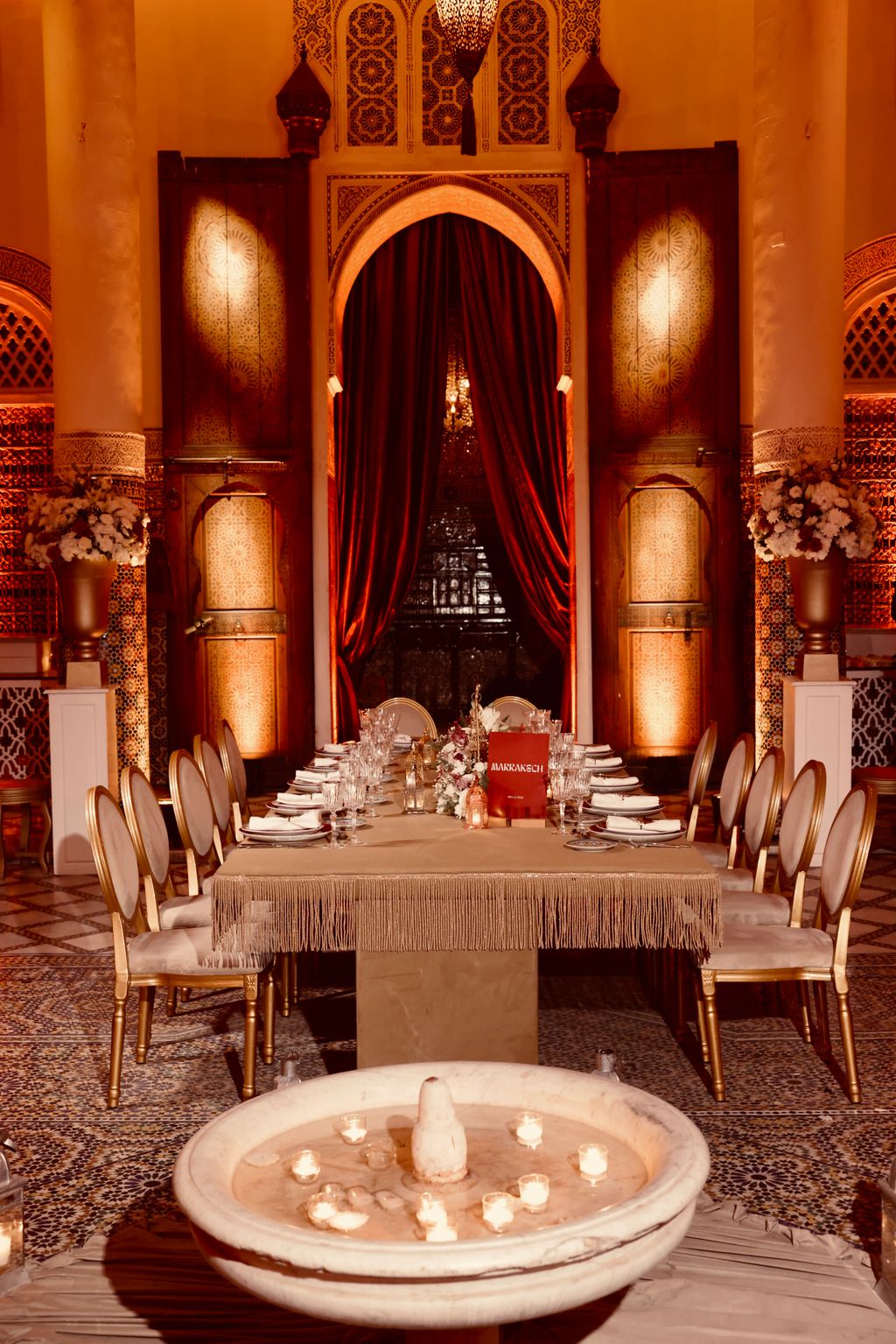 “For the first event of our wedding weekend we wanted to fully immerse our guests into the rich Moroccan culture during...