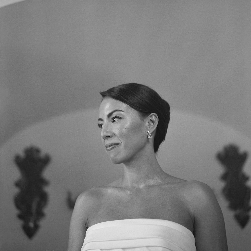 “Lara Navarrini did my hair and makeup for both the welcome party and the wedding day. She had such infectious energy...