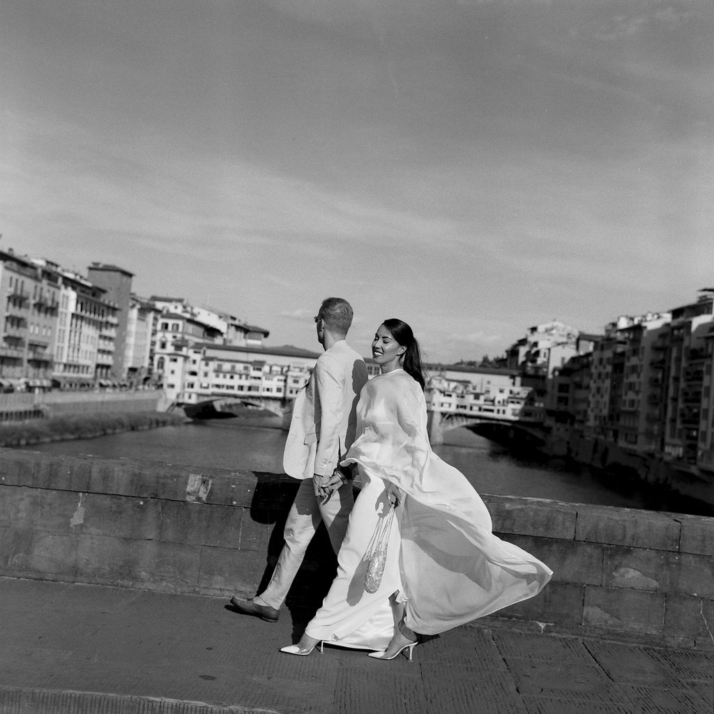 “We wandered through Florence past the Ponte Vecchio before heading to our welcome party at Hotel Plaza Lucchesi.”