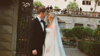 The Bride Designed Her Own Hill House Dress for Her Wedding at a 16thCentury Villa Outside of Florence