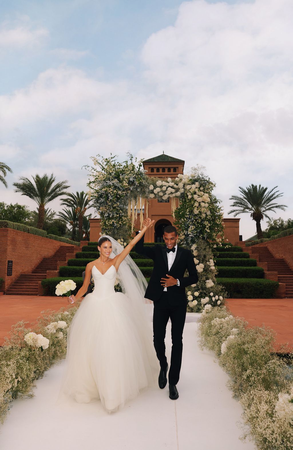 “Blissfully making our way down as weve been announced as Mr. and Mrs. Aliassime for the very first time.” —Felix