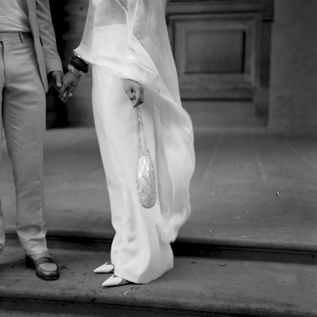 “For accessories I wore a bag from Cult Gaia heels from Alaïa and vintage bangles.”