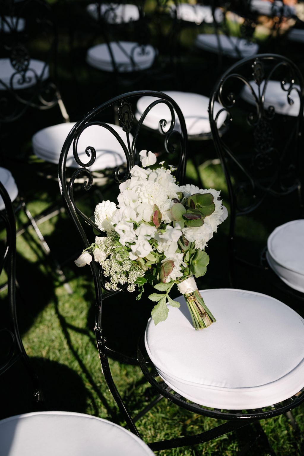 I walked down the aisle with wildflowers and my grandmothers ring.