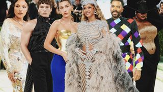 Image may contain Hailey Baldwin Beyonc Hans Jæger Fashion Clothing Dress Adult Person Wedding Face and Head
