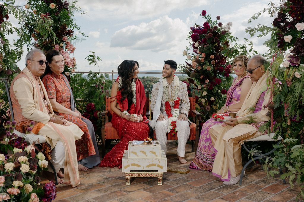 Image may contain Buddhadeb Guha Ariyakudi Ramanuja Iyengar Christine A. Varney Mena Massoud Adult Person and Wedding