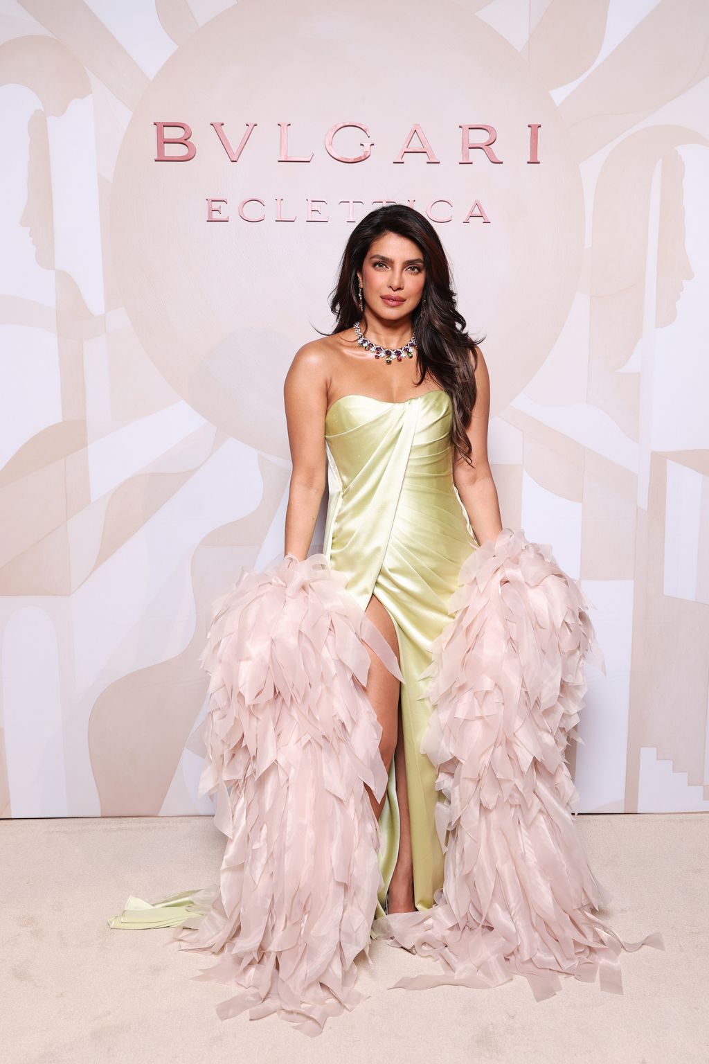 Priyanka Chopra wore Nicolas Jebrannbspcouture to the Bvlgari Eclettica high jewellery event in March 2026