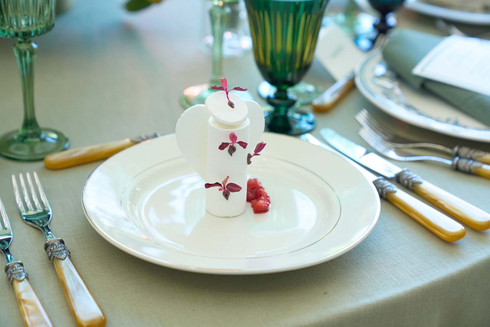 Image may contain Food Food Presentation Plate Cream Dessert and Frozen Yogurt
