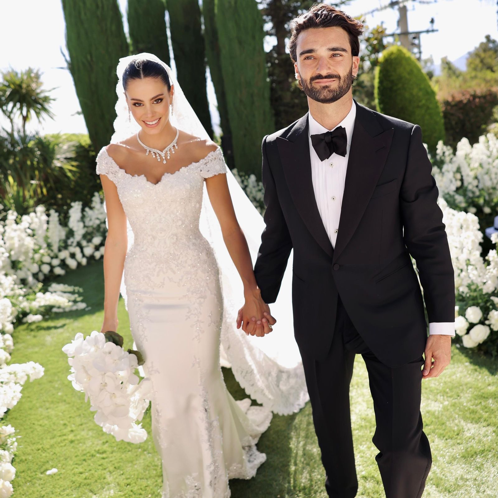 This Palestinian-Greek Bride Wore Custom Versace and Elie Saab For Her 3 Day Wedding Celebrations in Athens