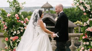 This Bride Wore a Classic Vera Wang For Her PersianEnglish Wedding